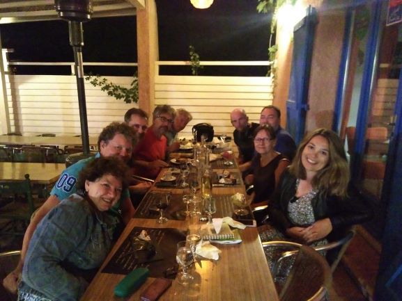 gezellig met zn allen in het campingrestaurant